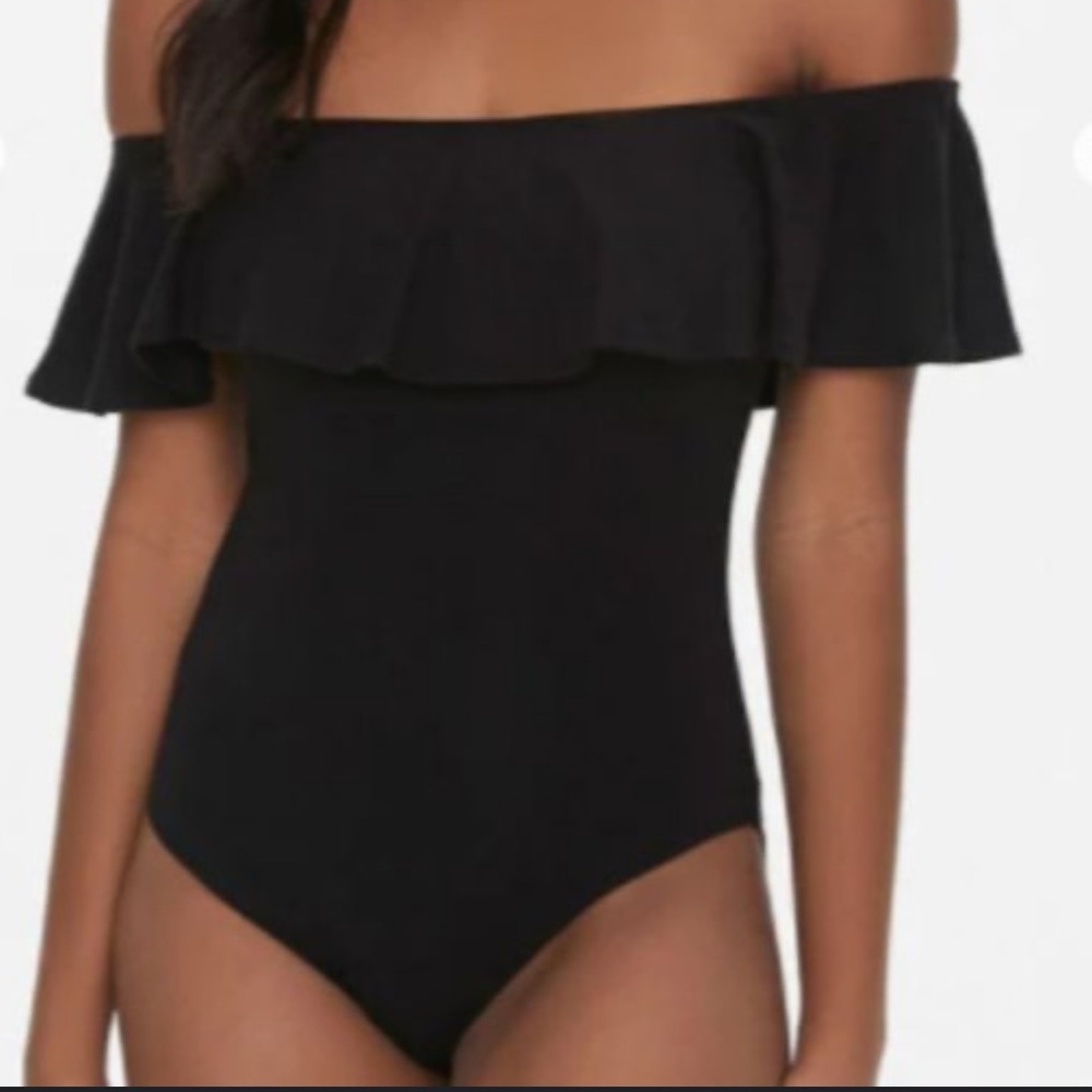 Black off the shoulder body suit - Picture 1 of 3